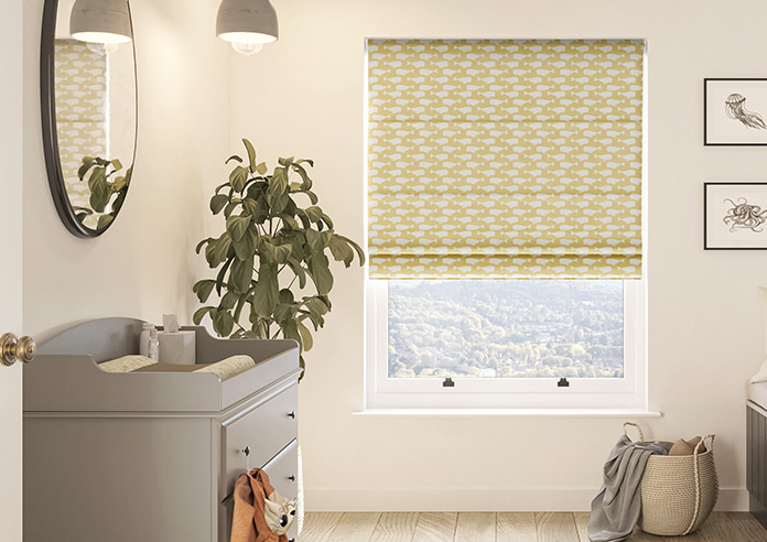 Whaling Around, Amber - Twist&Fit Roman Blind - Image 3